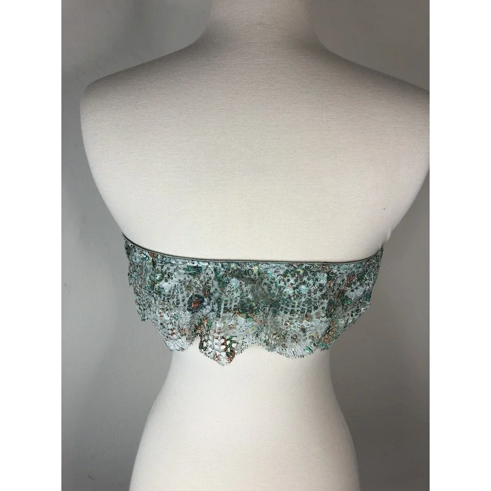 Victoria's Secret Womens XS Strapless Lace Bralette Mint Green 0667543879441